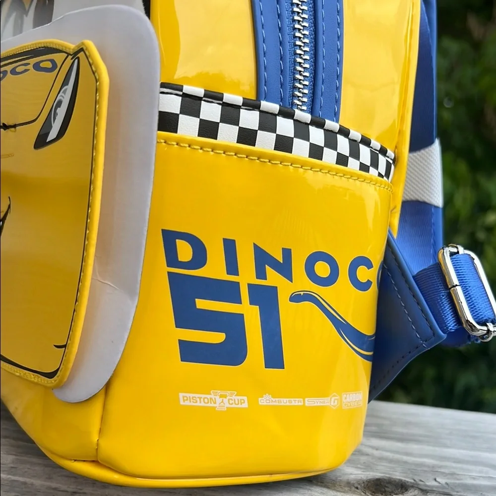 Loungefly Pixar Cars Bright Yellow Dinoco backpack - Picture 4 of 5
